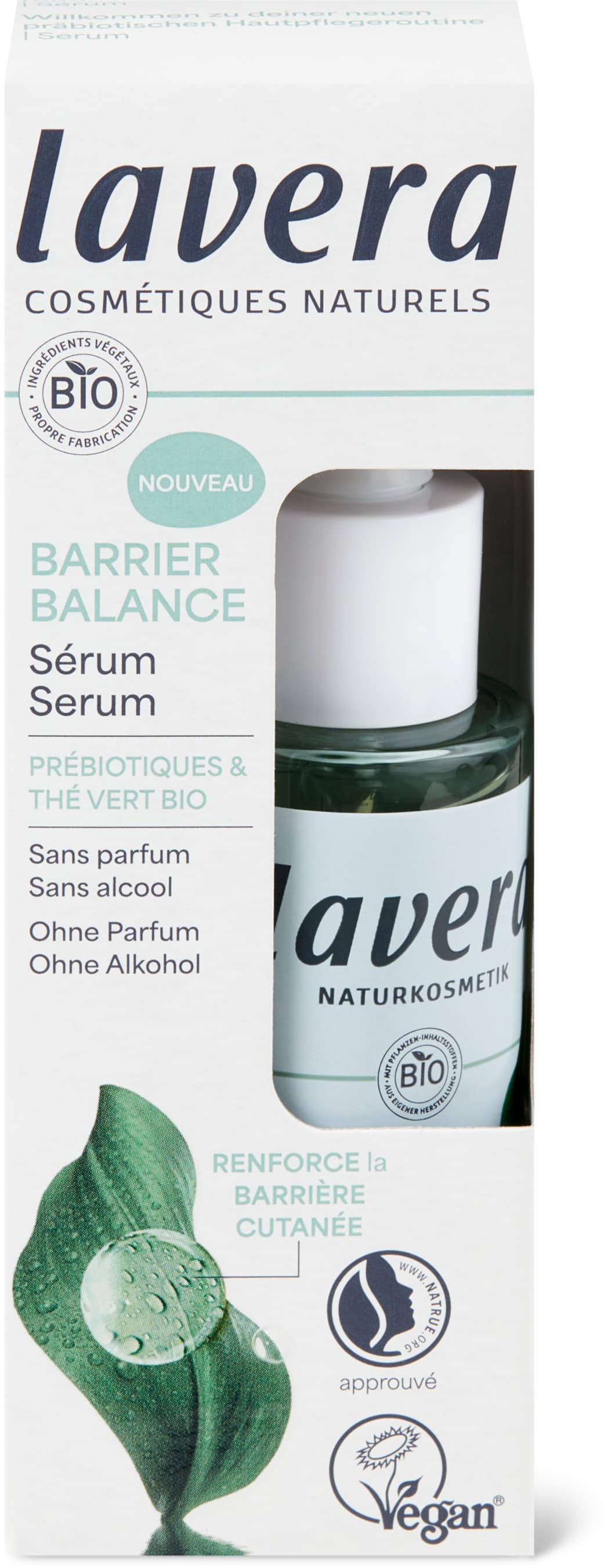 Barrier Balance Serum Präbiotika & grüner Tee, vegan